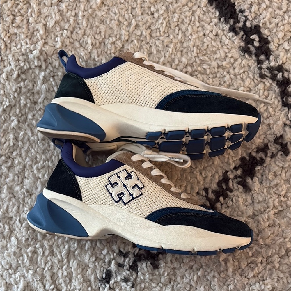 Tory Burch Women’s Blue and White Sneakers